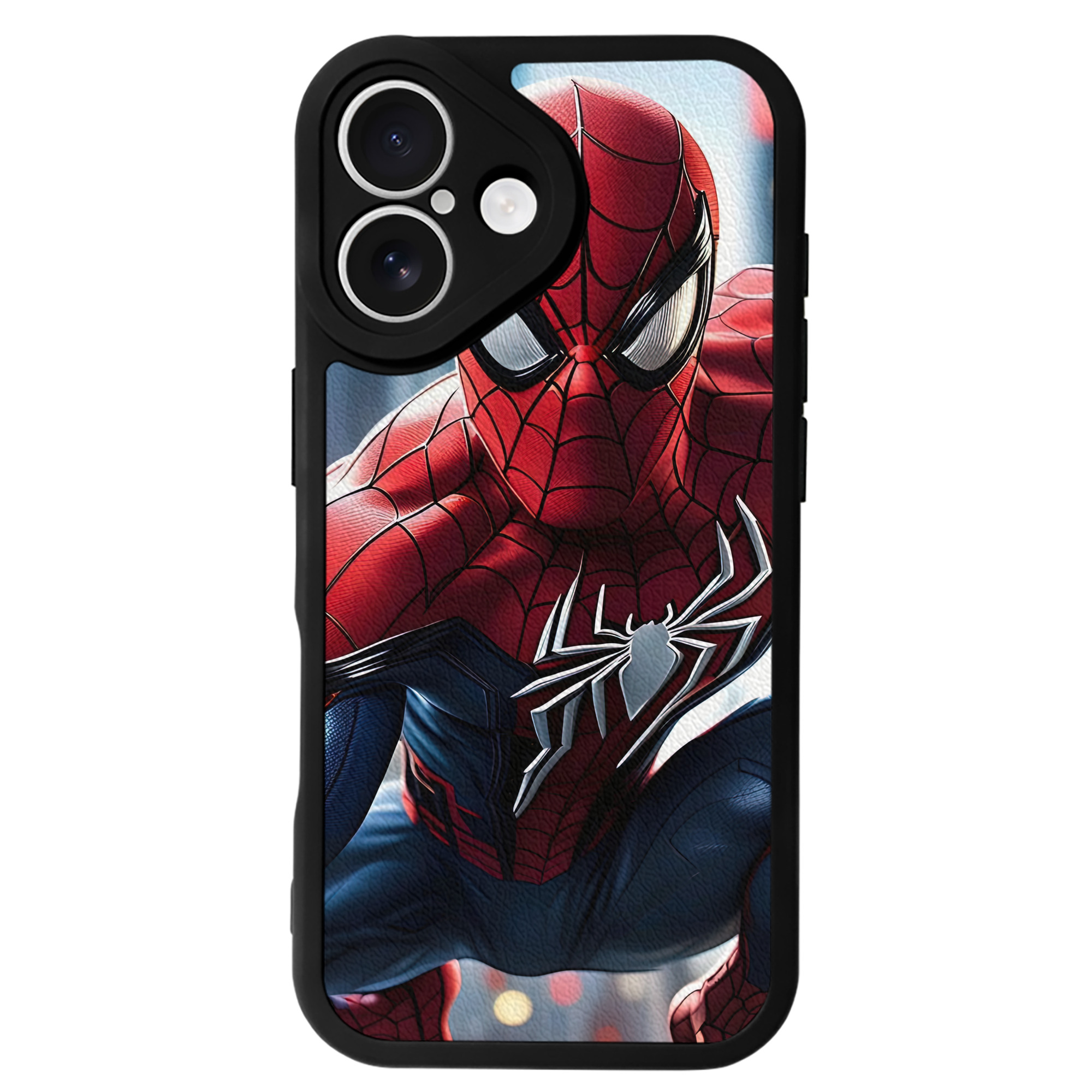 （画像用） Spider Man スパイダーマン 【iPhone 16シリーズ対応】シリコンスマホケース（レザー調） 材質：シリコン